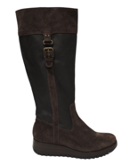 Cole Haan D22832 Brown Suede Leather Boot Wedge Knee High Air Zipper 10 B New - $80.00
