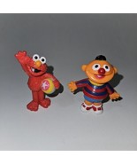 2 Sesame Street Toy Figures Lot Ernie Elmo Play Ball Cake Topper - £10.27 GBP