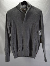 Banana Republic Mens Gray 100% Cotton 1/4 Zip Pullover Sweater Top M - $35.64