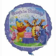 Winnie The Pooh Happy Birthday Balloon Foil Mylar 18&quot; Round Party Decor New - $3.95