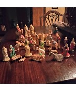 Vintage nativity  characters - 30 Pc. - Various sizes - Collect Over the... - £47.46 GBP