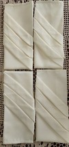 Pre-Folded ~ 19&quot; x 19&quot; ~ Ivory ~ Oversized Dinner Napkins ~ Polyester Fa... - £17.52 GBP