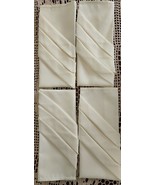 Pre-Folded ~ 19&quot; x 19&quot; ~ Ivory ~ Oversized Dinner Napkins ~ Polyester Fa... - $30.69 CAD