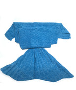 Mermaid Tail Blanket Kids Size Snuggle Soft Knit Crochet Sleeping Cover ... - $17.82 CAD