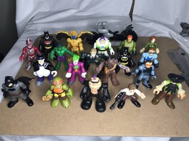 Imaginext Figure Lot of 20 W/Batcycle Batman Ninja Turtles Power Rangers - £23.22 GBP