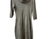 Signature by Robbie Bee Sweater Dress Womens Size L Gray Cowl Neck 3/4 S... - £14.25 GBP