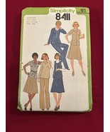 Vtg Simplicity 8411 Sewing Pattern  Skirt pants Top Jacket Sz 14-1/2 16-... - $116.48 MXN