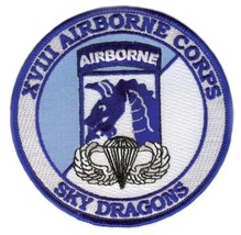 ARMY 18TH AIRBORNE CORPS SKY DRAGONS 4&quot; EMBROIDERED MILITARY PATCH - $29.99