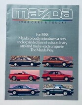 1988 Mazda Cars &amp; Trucks Dealer Sales Brochure Guide Catalog - $12.30