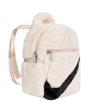 Nike NSW Futura 365 Faux Fur Mini Backpack Causal Bag White NWT FB3049-838 - £64.42 GBP