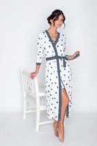 WOMEN&#39;S LONG ROBE European Belted Robe Bamboo Viscose Homewear Women Gifts - £118.86 GBP