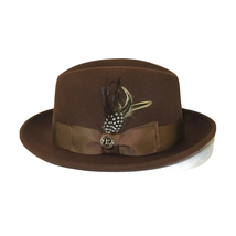 Men Bruno Capelo Hat Australian Wool Crushable Center Crease CHICAGO CH301 Brown image 4