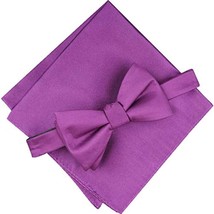 MSRP $55 Alfani Mens Satin Pocket Square Bow Tie One Size - $12.54