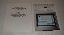 1990 Microsoft Windows 3.0 Ad - Ten years ago, the PC changed the way - £14.74 GBP