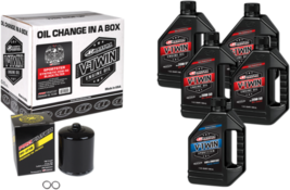 Maxima V-Twin Sportster Synthetic 20W-50 Oil Change Kit w/Black Filter - £70.87 GBP