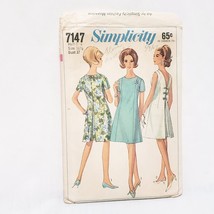 Dress with Two Backs  Pattern 7147 Size 16 1/2 Simplicity Precut 1967 Deep V - £15.89 GBP