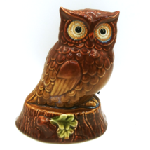 Coyne&#39;s &amp; Company Motion Activated porcelain 5&quot; Owl Hand-Glazed 2012 Works - £18.70 GBP