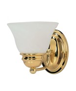 SATCO Nuwa 1-Light Polished Brass Bath Vanity Light with Alabaster Glass... - £21.16 GBP