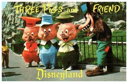 Disneyland Magic Kingdom Three Little Pigs &amp; Friend Posted 1967 - £9.89 GBP