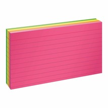 Oxford Neon Index Cards, 3&quot; x 5&quot;, Ruled, Assorted Colors, 100 Per Pack (... - $17.40
