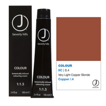 J Beverly Hills COLOUR Botanically Infused Hair Color Cream  - 8C 8.4 Light Copp