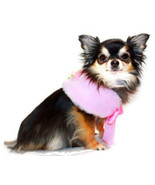NWT Hip Doggie Luxe Faux Fur Cape XLarge Pink Embellished Rhinestones Fl... - £10.31 GBP
