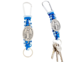 2 Pack Miraculous Medal Paracord Key Chain with Caribiner Blue Catholic ... - $13.99