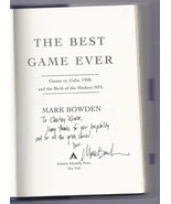 The Best Game Ever Giants vs. Colts 1958 By Mark Bowden Signed Autographed - $52.32