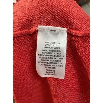 Halogen Womens Petite Coral Pink Long Sleeve Cardigan Sweater Pockets Size Small Item image 3
