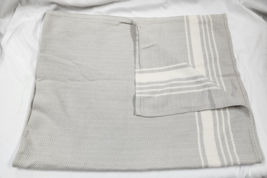 An item in the Baby category: Peshh 100% cotton Baby Blanket towel Gray Cream Stripe Chevron Knit Turkey