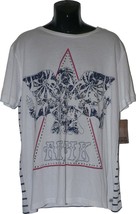 NWT ANTIK DENIM Jeans Tee Shirt studded logo XL stripe men&#39;s white designer  - £22.02 GBP