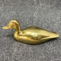 Brass Duck Figurine Collectible Vintage 1lb+ Paperweight 3 3/4” Tall 8 1... - £8.90 GBP
