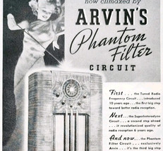 1937 Arvin Radio Phantom Prince Advertisement Vintage Home Sound DWQQ5 - $19.99