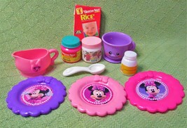 10 Piece Baby Doll Food Dishes Lot Pretend Play Realistic Plastic Toy Assorted - £3.53 GBP