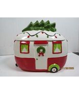 Holly & Joy Christmas Camper Cookie Jar Ceramic Tree Lights Holiday Decor TT2339 - €12,99 EUR