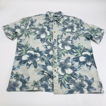 Croft &amp; Barrow Button Front Shirt Mens XL Beige Hawaiian Shirt - $11.01