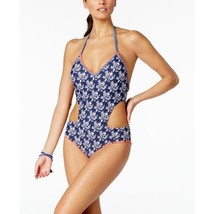 NEW Jessica Simpson Navy Vine About It Embroidered Cut Out One piece Swimsuit XL - £27.86 GBP