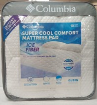 Columbia Super Cool Comfort Ice Fiber Cooling Mattress Pad – Queen. 141 JS - £114.51 GBP