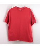 Champion Men&#39;s 2XL Solid Red Cotton Short Sleeve Athletic Casual T-Shirt - £5.57 GBP