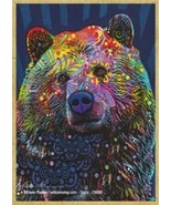 Grizzly Bear Colorful Wildlife Pop Art Wood Fridge Kitchen Magnet 2.5x3.... - £4.62 GBP