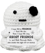 Friendship Gifts for Women Men Funny Ghost Crochet with Emotional Card S... - $38.58 CAD