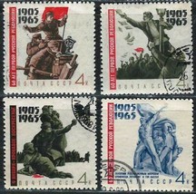 Russia Ussr Cccp 1965 Very Fine Used Stamps Set Sc. # 3070-3073 - £0.71 GBP