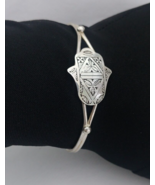 Moroccan Bracelet Hamsa Silver Tuareg Adjustable Bangle Cuff Gift Handma... - $904.75 MXN