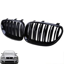 For BMW E60 E61 5 Series 2003-2010 Gloss Black Front Kidney Grille Grills - £39.86 GBP