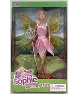 Sophie Butterfly Fairy Doll Figure Pink Dress W/ Wand - $10.00