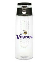 NFL Minnesota Vikings 20oz Plastic Sport Bottle Infuser Style Workout Fitness - £9.68 GBP