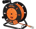 Retractable Extension Cord Reel, 80Ft Heavy Duty Open Cord Reel For Indo... - £91.10 GBP