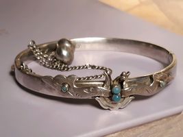 Vintage Bracelet USSR 84 sterling silver Women&#39;s Turquoise - £305.42 GBP