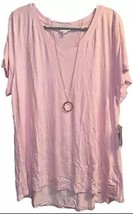NEW LuLaRoe 3XL Beautiful Ballet Slipper Baby Pink Christy V-Neck Tee - $36.62