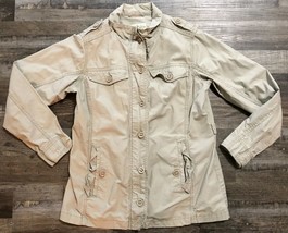 Cabelas Womens Khaki Beige Classic Fit Field Hiking Jacket Coat Size Medium - $21.19